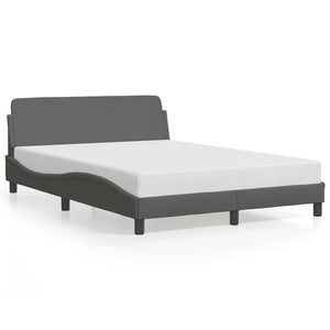 Bed Frame "Dover" Dark Grey 140x200 cm Fabric