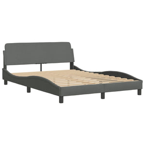 Bed Frame "Dover" Dark Grey 140x200 cm Fabric
