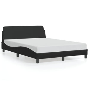 Bed Frame "Dover" Black 140x200 cm Faux Leather