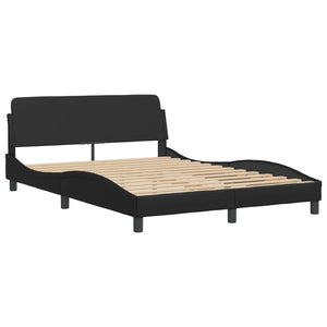 Bed Frame "Dover" Black 140x200 cm Faux Leather