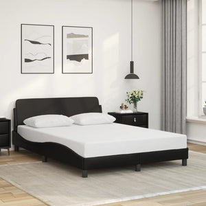 Bed Frame "Dover" Black 140x200 cm Faux Leather