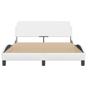 Bed Frame "Dover" White 140x200 cm Faux Leather