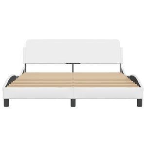 Bed Frame "Dover" White 160x200 cm Faux Leather
