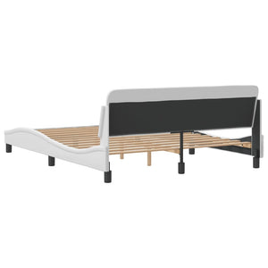 Bed Frame "Dover" White 160x200 cm Faux Leather