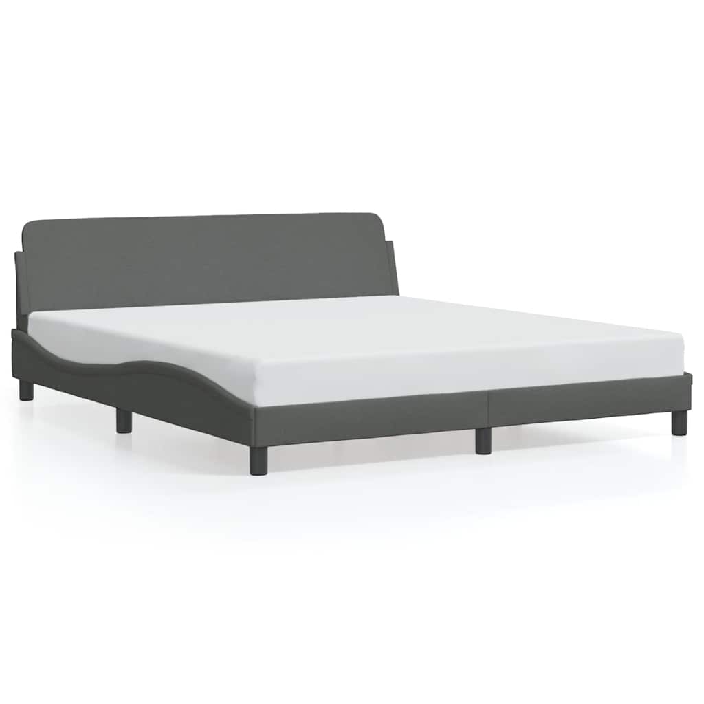 Bed Frame "Dover" Dark Grey 180x200 cm Fabric
