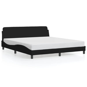 Bed Frame "Dover" Black 180x200 cm Fabric