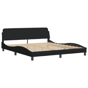 Bed Frame "Dover" Black 180x200 cm Fabric