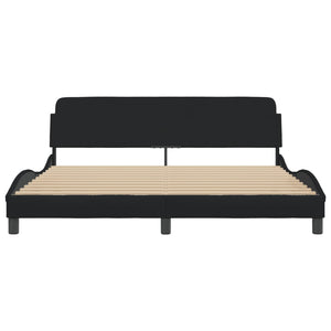Bed Frame "Dover" Black 180x200 cm Fabric