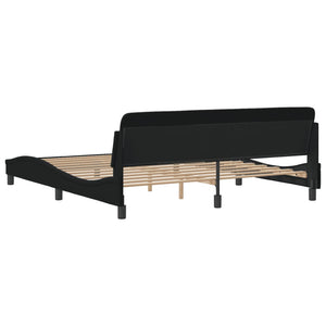 Bed Frame "Dover" Black 180x200 cm Fabric