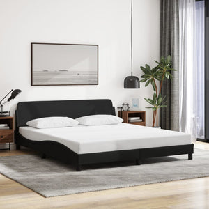 Bed Frame "Dover" Black 180x200 cm Fabric