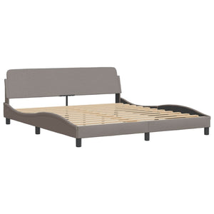 Bed Frame "Dover" Taupe 180x200 cm Fabric