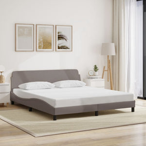 Bed Frame "Dover" Taupe 180x200 cm Fabric