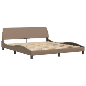 Bed Frame "Dover" Cappuccino 180x200 cm Faux Leather