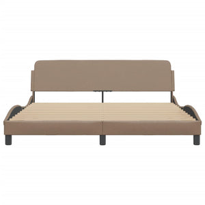 Bed Frame "Dover" Cappuccino 180x200 cm Faux Leather