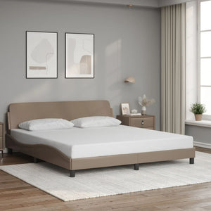 Bed Frame "Dover" Cappuccino 180x200 cm Faux Leather