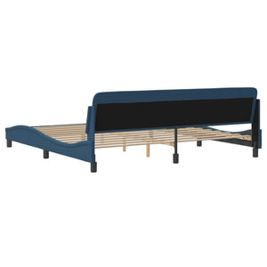 Bed Frame "Dover" Blue 200x200 cm Fabric
