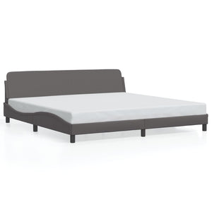 Bed Frame "Dover" Grey 200x200 cm Faux Leather