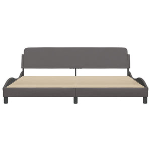 Bed Frame "Dover" Grey 200x200 cm Faux Leather