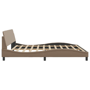 Bed Frame "Dover" Cappuccino 200x200 cm Faux Leather