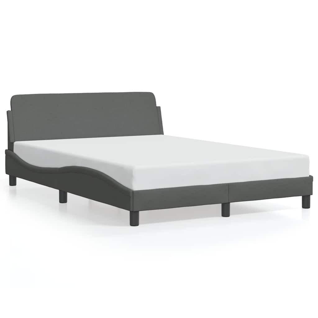 Bed Frame "Dover" Dark Grey 137x190 cm Fabric
