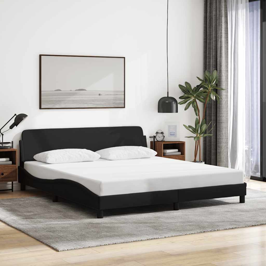 Sängram Dover svart 180x200 cm tyg