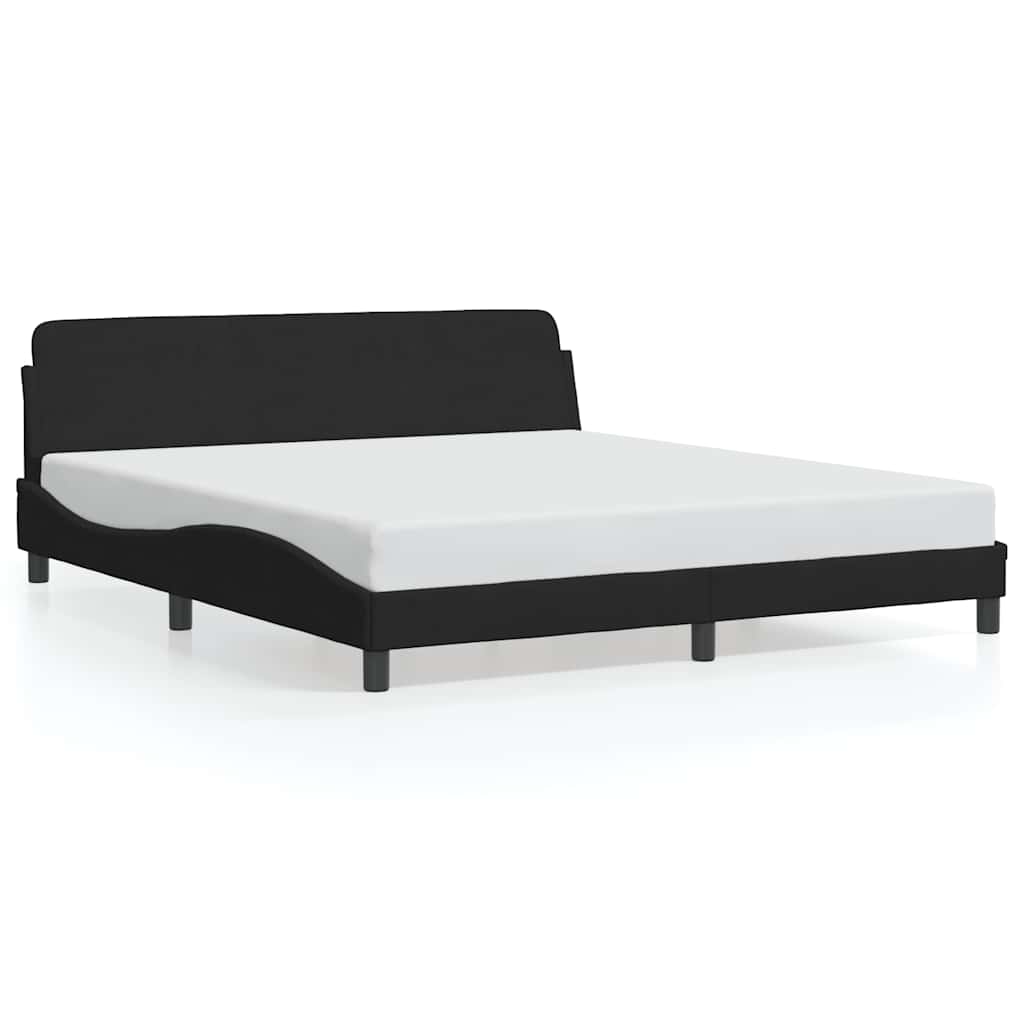 Sängram Dover svart 180x200 cm sammet