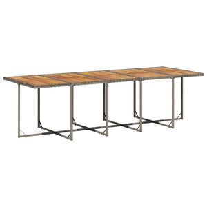 Matgrupp för trädgården med dynor 15 delar grå konstrotting