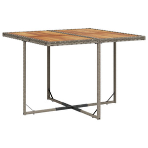 Matgrupp för trädgården med dynor 9 delar grå konstrotting