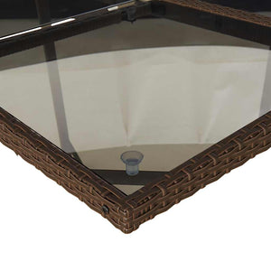 Matgrupp för trädgården 11 delar brun konstrotting