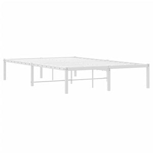 Sängram metall vit 120x190 cm