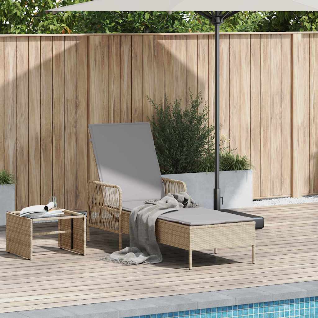 Solstol konstrotting Beige och Ljusgrå