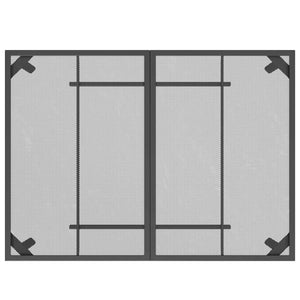 Matgrupp för trädgården 7 delar antracit metallnät