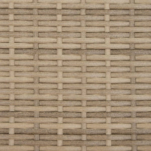 Dubbel solsäng med tak och dynor mixbeige konstrotting