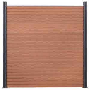 Staketpanel brun 699x186 cm WPC