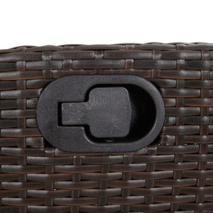 Matgrupp för trädgården 7 delar brun konstrotting