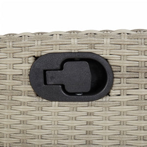 Matgrupp för trädgården med dynor 5 delar ljusgrå konstrottning