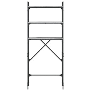 Tvättmaskinhylla grå sonoma-ek 67x25x163 cm konstruerat trä