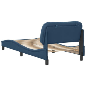 Bed Frame without Mattress "Hvar" Blue 90x200 cm Fabric