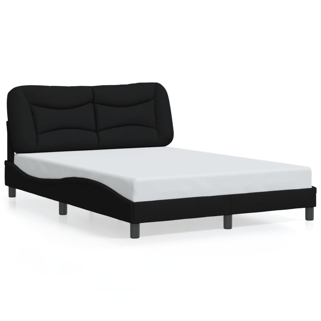 Bed Frame without Mattress "Hvar" Black 120x200 cm Fabric