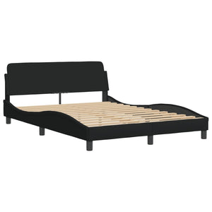 Bed Frame without Mattress "Hvar" Black 120x200 cm Fabric