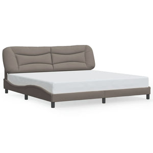 Bed Frame without Mattress "Hvar" Taupe 200x200 cm Fabric
