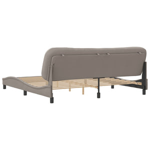Bed Frame without Mattress "Hvar" Taupe 200x200 cm Fabric