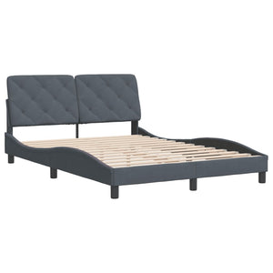 Bed Frame without Mattress Dark Grey 120x200 cm Velvet