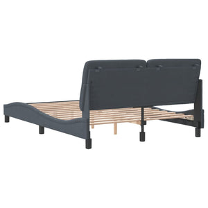 Bed Frame without Mattress Dark Grey 120x200 cm Velvet