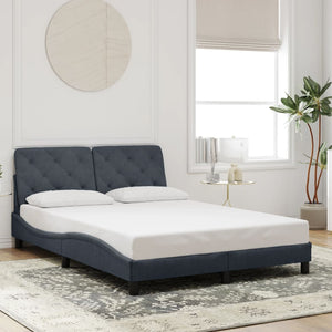 Bed Frame without Mattress Dark Grey 120x200 cm Velvet
