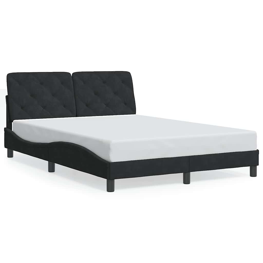 Bed Frame without Mattress Black 120x200 cm Velvet