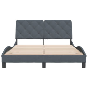 Bed Frame without Mattress Dark Grey 140x190 cm Velvet