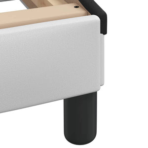 Bed Frame "Viana" without Mattress White and Black 80x200 cm Faux Leather