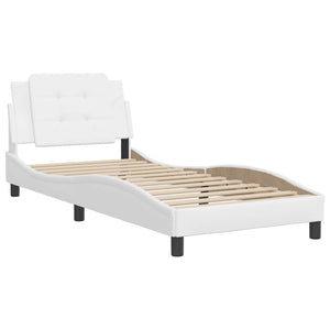 Bed Frame without Mattress "Zadar" White 80x200 cm Faux Leather