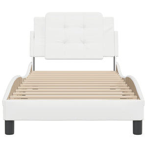 Bed Frame without Mattress "Zadar" White 80x200 cm Faux Leather